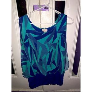 Size XL and color Blue and Green